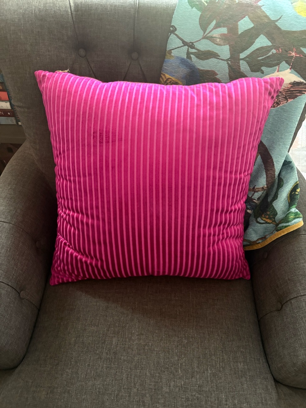 Anthropologie fuchsia throw pillow, new without tags!